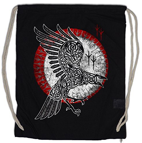 Urban Backwoods Norse Raven Turnbeutel Sporttasche
