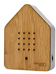 Zwitscherbox Holz, Eiche/Weiß, 11 x 12 x 3 cm