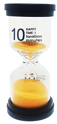 Besttimes Minuterie de Sable pour Enfants, sablier de 10 Minutes pour Les devoirs de Sport (Sable Orange)