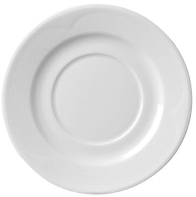 HENDI Platillo para tazas de café, capuchino y tazas de desayuno, ø150mm, con bordes reforzados, porcelana blanca