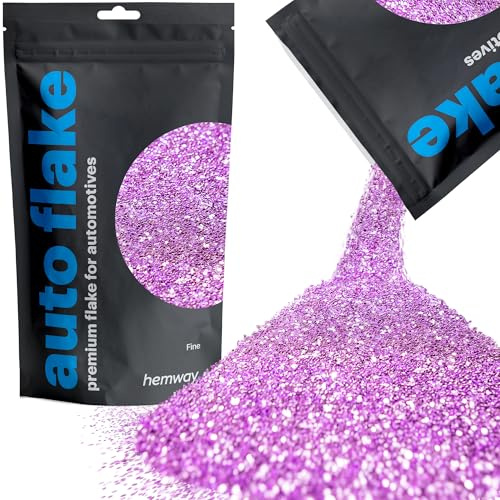 Hemway Auto Flake Glitter Additive for Paint 100g Fine Lavender Purple | Metal Flake for Custom Auto Paint & Coatings, for Car, Motorbike, Truck, Vehicles, Automotives