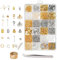 Schmuck Basteln Zubehör, ZoomSky 2536tlg Schmuckherstellung Set Schmuck Reparatur Werkzeug Kit in 24 Arten für Ohrringe Armband Halskette DIY Anfänger