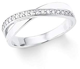 Amor Ring 925 Sterling Silber Damen Ringe, mit Zirkonia synth., Silber, Kommt in Schmuck Geschenk Box, 2035549