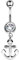KJM FASHION 1 STK Chirurgischer Stahl Bauchnabel 1,6 mm 14g 10mm 3/8 5mm Klar Kugel Anker löschen Nabel Banane Ohr Navel Belly Ohrringe Piercing Schmuck 5175