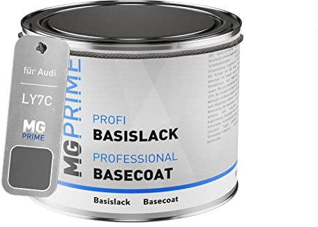 MG PRIME Pintura automotriz Bote listo para pulverizar para Audi LY7C / Y7C / T3 Nardograu/Nardo Grey Pintura base 0,5 litros 500 ml