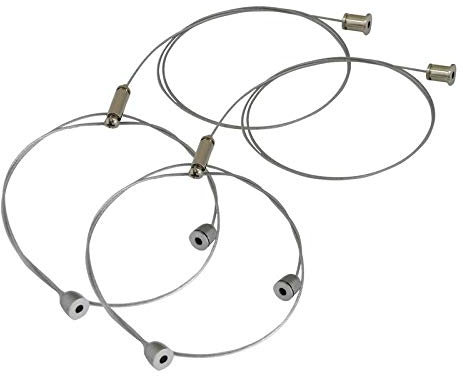Hängeseil Seilsystem Seilabhängung Befestigung 1 Meter Drahtseil Y Aufhängung Chrom für LED Panel Einbaupanele