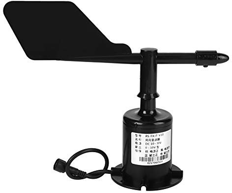 【𝐏â𝐪𝐮𝐞𝐬】 NEUFDAY Capteur de Vitesse du Vent, 0-10 V 8 Directions Anémomètre de capteur de Vitesse du Vent en Polycarbonate à Sortie de Signal environnemental 【Cadeau de Noël, Cadeau du Nouvel an】