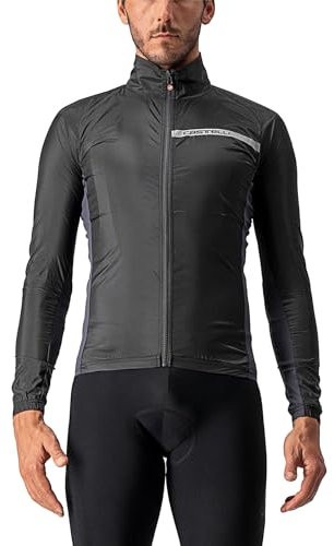 Castelli Herren Squadra Stretch JKT Jacket, Light Black/Dark Gray, L