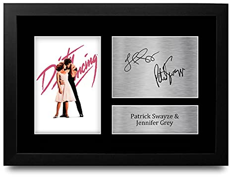 HWC Trading FR A4 Patrick Swayze & Jennifer Grey Dirty Dancing - A4 Framed Geschenke Gedruckt, Signiert Autogramm Bild Für Film-Erinnerungsstücke-Fans - A4 Eingerahmt