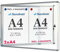 Floordirekt Schaukasten 2xA4 inkl. 4 Magnete Infokasten Aushang Aushangkasten Magnetische & beschreibbare Rückwand Plakatschaukasten mit Alurahmen & Acrylglas