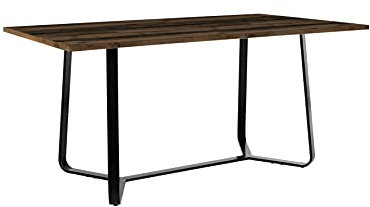 byLIVING sszimmertisch TALEA/Moderner Küchentisch in Old-Wood-Optik dunkel-braun 1640 cm/Kufen-Gestell Metall schwarz pulverbeschichtet/Großer Esstisch/B 160, H 76, T 90 cm