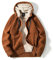 PANBOB Jacke Herren Winter Warm Verdicken Fleecejacke Herren Loose Komfortabel Sanft Kapuzenjacke Herren Einfachheit Mode Farbabstimmung Winterjacke Herren Mit Taschen