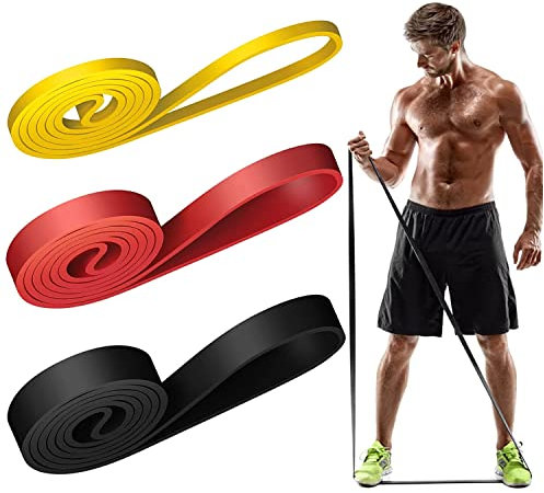 Gemokrt Ensemble de 3 Élastique Musculation,Bande Elastique Musculation avec Ancre de Porte et Sac de,Bandes de Résistance Fitness Elastique pour l'exercice L'étirement Mise en Forme L'entraînement