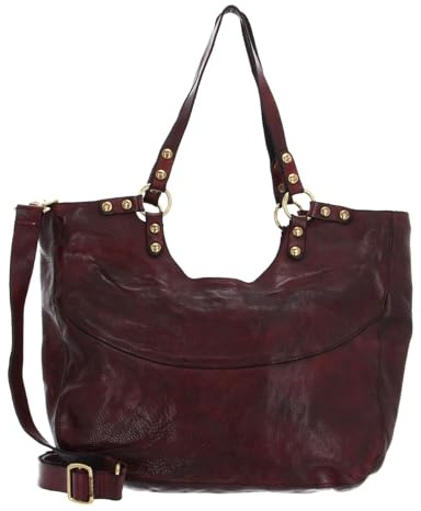 Campomaggi Leder Shopper Umhängetasche Large Shopping Bag Vinaccia weinrot