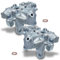 ATEC Germany 2x Bremssattel hinten links und rechts Bremszange Festsattel 2 Kolben, Kompatibel mit MERCEDES C-Klasse (W203)(CL203 (S203), CLC-Klasse (CL203), CLK (C208)(C209) (A208) (A209), SLK (R171)