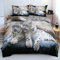 DXHOME 3D Effekt Bettwäsche 200x200 Leopardenmuster Wildtier Tiermotiv Bettzeug Weiche Hochwertige Mikrofaser Bettwäsche 3teilig für Paare Doppelbett mit Reißverschluss und 2 Kissenbezüge 80x80 cm