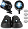 flintronic Scheinwerfer für, 2 Stück Headlights for Clogs, Zubehör mit 3 Lichtmodi, Lichter für -Schuhdekoration, Wasserdicht -Scheinwerfer für Walking, Wandern, Camping-Schwarz