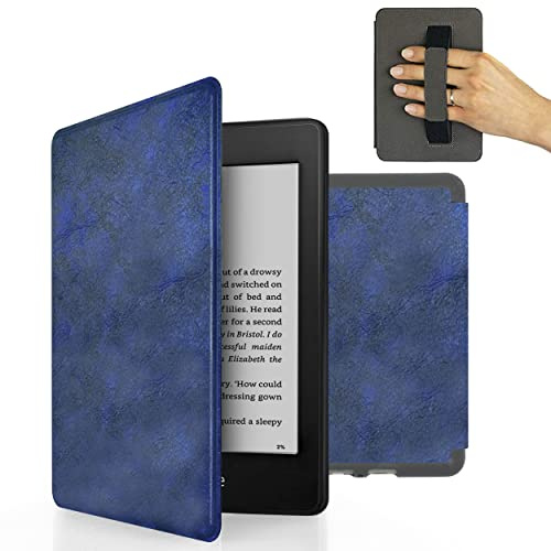 MyGadget Custodia Pelle Sintetica per Amazon Paperwhite 2018 10a Generazione [ PQ94WIF ] - Cover con Funzione Sonno | Sveglia automatica Integrata Dark Blue #10