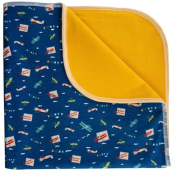 Popolini Wickeldecke Wickelunterlage 65x65 cm (Blau)