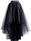 BABYONLINE D.R.E.S.S. Damen Tüllrock Asymmetrisch Langer Tüllrock A Linie Elastischer Hoher Bund Midirock Damen Mesh Großer Saum Langer Rock Geeignet für Hochzeiten Aufführungen Cocktailpartys