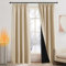 PONY DANCE Wärmeisolierende Vorhänge mit Kräuselband für Schienensystem Gardinen Wohnzimmer 2er Set H 260 x B 140 cm Doppellagiger Verdunkelungsvorhang für Schlafzimmer, Biscotti Beige