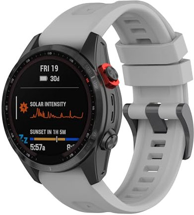 JYMYI 20mm Cinturini di Ricambio per Garmin Fenix 7S / 6S / 5S Armband, Bracelet Cinghia per Garmin Fenix 7S Sapphire Solar / 7S Solar / 7S Pro/Fenix 6S Pro / 5S Plus Cinturino Smartwatch (grigio)