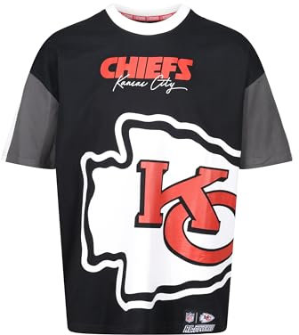 Recovered Kansas City Chiefs Cut and Sew Schwarz Oversized NFL T-Shirt - M