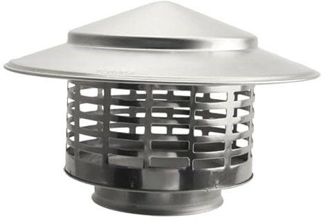 Allgemeine Schornsteinabdeckung, Hausschornsteinabdeckung, Schornsteinabdeckung aus Edelstahl, Schornsteinabdeckung, Regenhaube für Schornsteinrohr, Schornsteinabdeckung, Innendurchmesser 75 mm