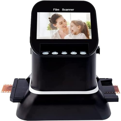 Digital Film Scanner, 120 High Resolution Film Slide Scanner, 1080P LCD Screen, Convert 35mm, 135, 126, 127 Negative & Slides To Digital JPEG