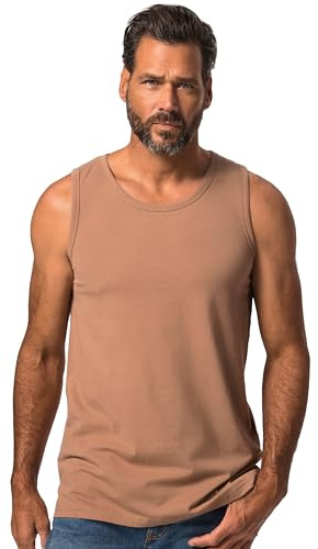 JP 1880 Herren große Größen Übergrößen Menswear L-8XL Tank Top, Basic, ärmellos Hellbraun L 705145322-L