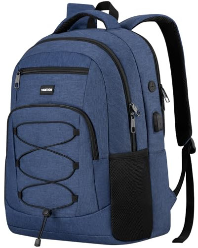 YAMTION Rucksack Herren Damen,17.3 Zoll Schulrucksack Jungen Teenager Schultasche Schulranze mit USB-Anschluss für Uni Studenten, Arbeit