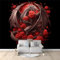 Rose Flying Dragon Premium Feature Non-Woven Fleece Gothic Style Photo Wallpaper Farmhouse Teenager Adult Bedroom Wall Mural Home Poster Decoration 150 x 105 cm Photo Mural
