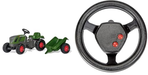 Rolly Toys Rollykid rollyKid Fendt 516 Vario Trettraktor & 409235 | rollySoundwheel inkl. Zwei Sounds (Hupen und Motorengeräusch) | einfach Trettraktoren zu montieren