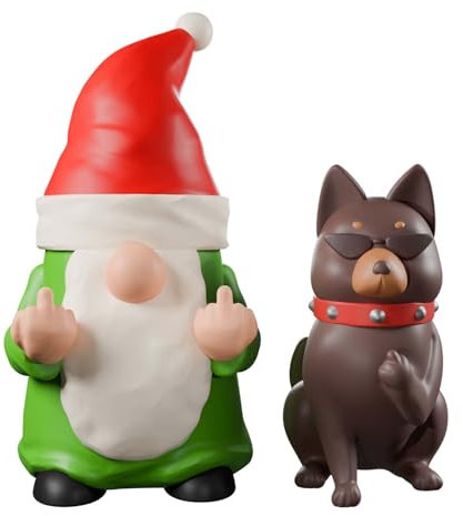 CUNTAUK Statuette de nain de jardin humoristique - Mini décoration de Noël étrange et inhabituelle pour jardin, cour, extérieur, pelouse, décoration d'intérieur et cadeaux de nain