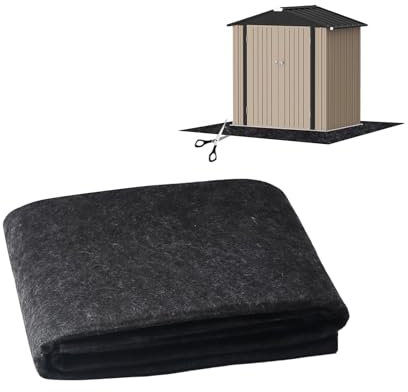 BigKing Tapis de sol pour abri de jardin, imperméable, anti-poussière et antidérapant, feutre noir et membrane imperméable en polyéthylène, feuille antidérapante pour protéger le sol de l'abri de