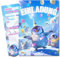 Vielucks® 15 x Filmgenre Einladungskarten - DIN A6 - Original - mit Aufkleber,Einladungskarten Kindergeburtstag Mädchen Junge,Geburtstagseinladungen,Party deko,Einladung Einschulung (Pinguin)