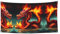 Bandera colgante de Dragon King in Fire, Halloween, fiesta de Navidad, reunión de amigos, 70 x 35 pulgadas