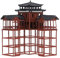 Amosfun Mini Pagode Statue Aus Pp Kunststoff, Asiatische Deko FüR Zen Garten, Aquarium Landschaft Und Bonsai, Nachbildung Antiker Architektur FüR Heim, BüRo Und Hotel