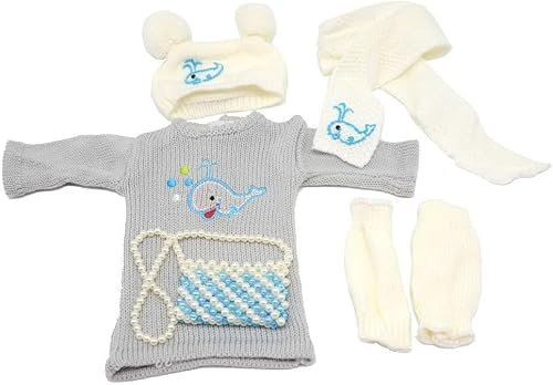 Codulu Puppenkleidung für 46 cm große Mädchenpuppe Our Generation Puppe, legere Outfits, geknotetes Kleid, Hut, Schal, Leggings, Schultertaschen, Kostüm-Zubehör, Spielzeug