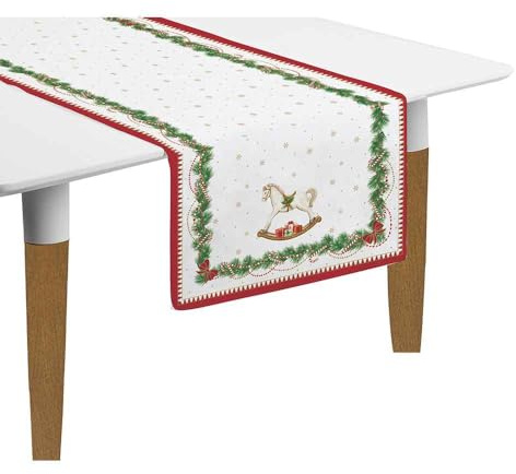 Easy Life Set mit 2 weihnachtlichen Baumwollläufern „Magie de Noel“ 140×45 cm