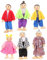 PHENOFICE 1 Satz Hölzerne Puppe Mini-Personenfiguren Zubehör für Rollenspielfiguren puppenfamilie holzspielzeug dollhaus kinderspielzeug kleinkindfiguren Familienpuppen für Kleinkinder Stoff