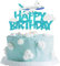 SYKYCTCY 1 Pack Airplane Birthday Cake Topper Blue Airplane Happy Birthday Cake Pick Decoration for Plane Travel Airman Theme birthday baby shower Boys Girls Kids Cake Decorations Supplies