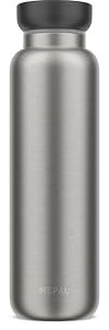 Mepal - Isolierflasche Ellipse - Doppelwandige Thermo Wasserflasche - Thermosflasche für Unterwegs - 12 Stunden heiß & 24 Stunden kalt - Edelstahl - 900 ml - Nordic black