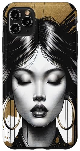 iPhone 11 Pro Max Serene Poise and Strength: Grace in Monochrome Case