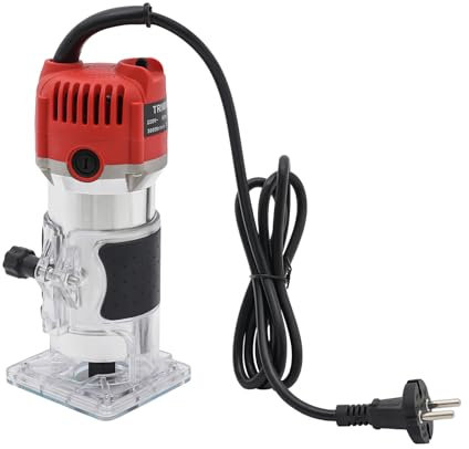 Fresatrice elettrica per legno, fresatrice a mano per lavorazione del legno, fresatrice con funzione trimmer