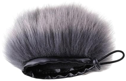 sporful Mikrofon-Windschutz für Zoom H1N, 5,5 cm, pelziger Windschutz mit Kordelzug