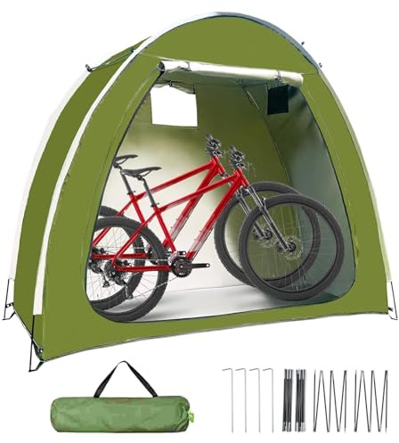 Teksome Bike Tent Storage - Windproof Motorcycle Shed,Weatherproof Foldable Bike Storage Tent for Patio, Lawn, Garden, Outdoors, Camping Activities