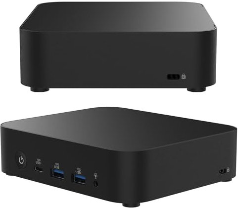 Cutesliving NUC 14 Elite Mini PC compatible avec Intel N97 Quad-Core, 16 Go de RAM DDR5, triple écran 4K, Wi-Fi 6E, design compact 0,56 l pour bureau/signalisation numérique/utilisation intégrée