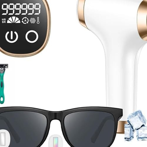 21J Depiladora Láser con Función de Refrigeración, Depiladora Luz Pulsada con 3 Modos(HR/SR/AC) y Pantalla Táctil LED, Uso para Mujer y Hombre, Ideal para Rostro, Zona Bikini y Cuerpo Completo