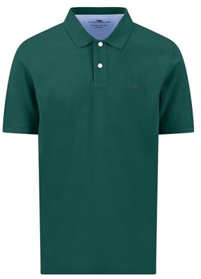 Poloshirt aus Baumwolle mit strukturierter Oberfläche pine green / XL